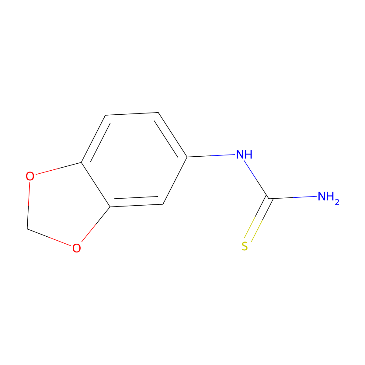 (1,3-Dioxaindan-5-yl)thiourea molecular structure, CAS 65069-55-8