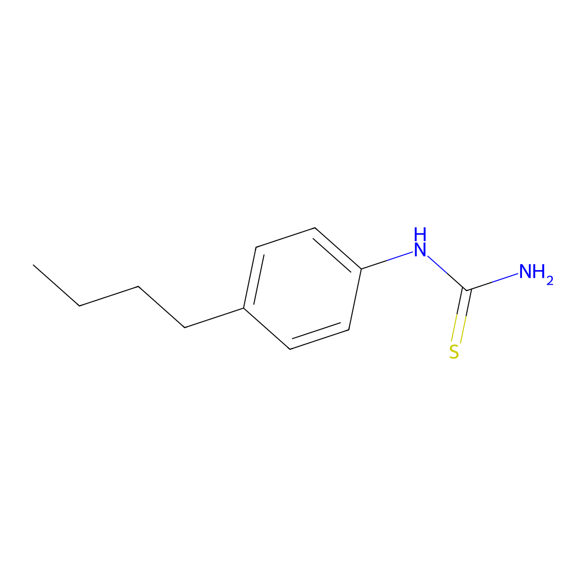N-(4-Butylphenyl)thiourea molecular structure, CAS 65069-56-9
