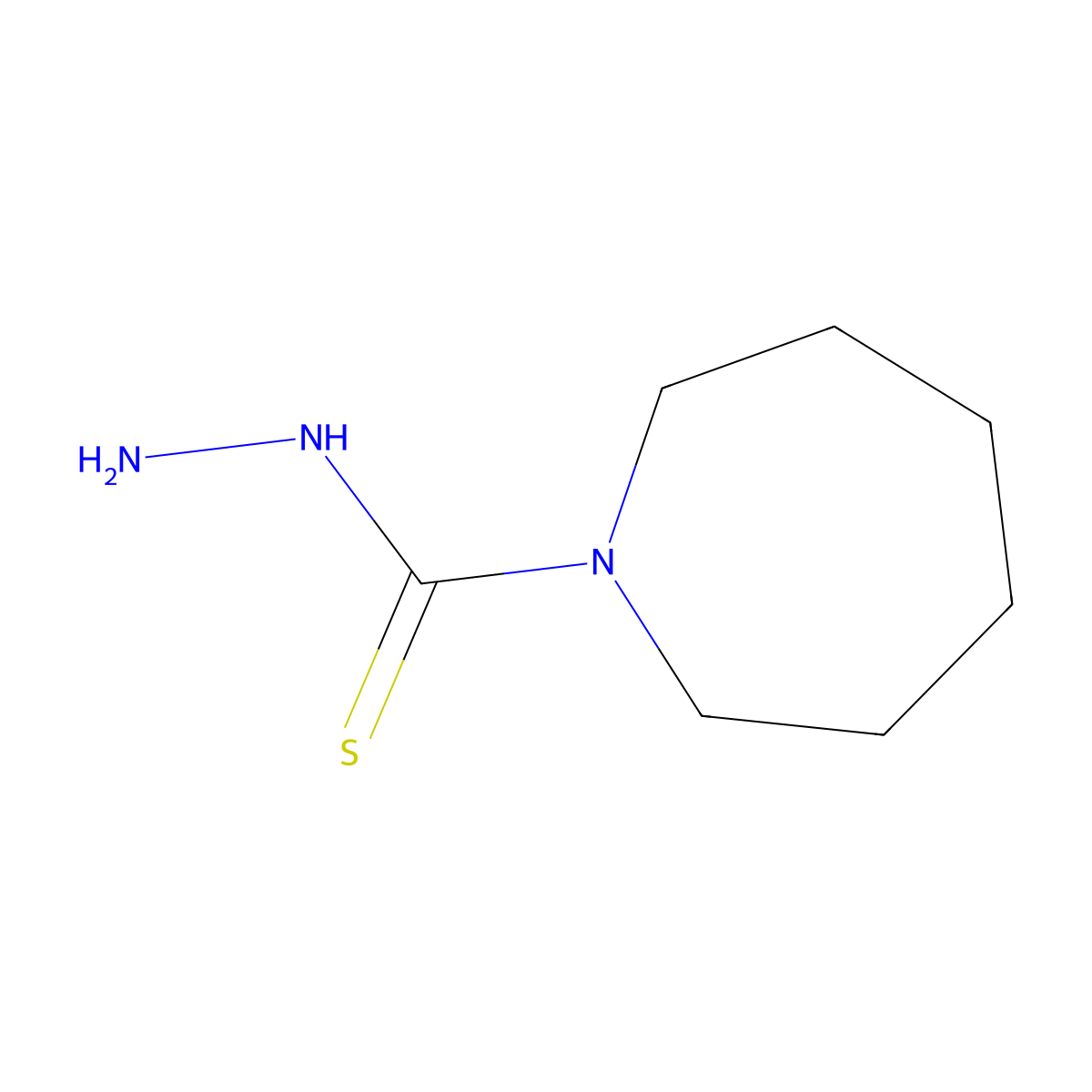 Azepane-1-carbothiohydrazide molecular structure, CAS 6507-37-5