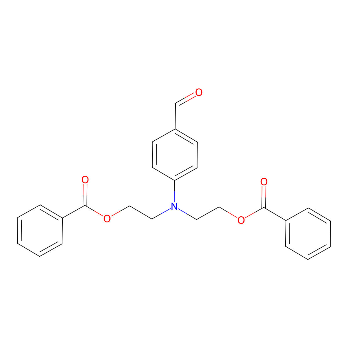 Benzaldehyde, 4-[bis[2-(benzoyloxy)ethyl]amino]- molecular structure, CAS 65072-25-5