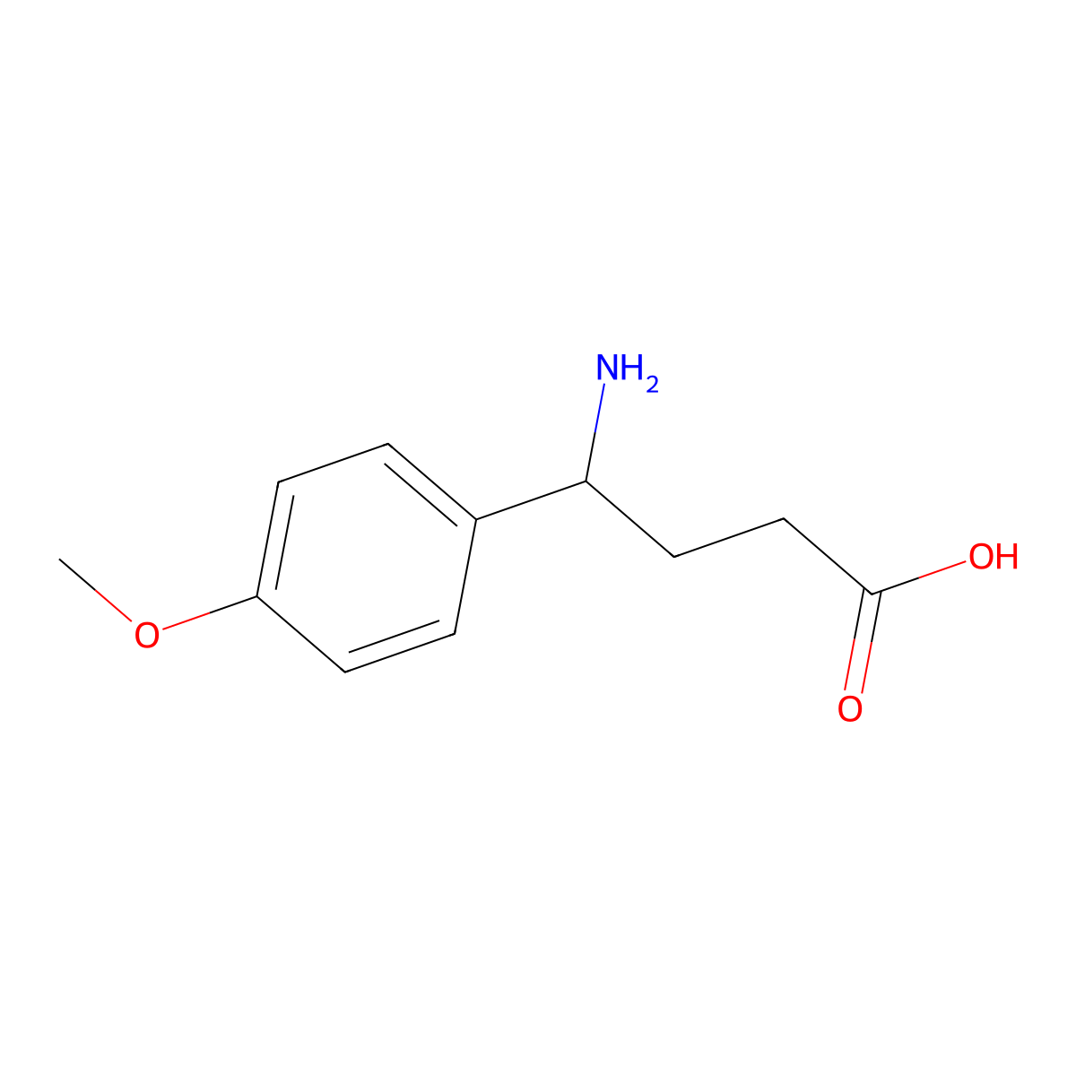 4-Amino-4-(4-methoxyphenyl)butanoic acid molecular structure, CAS 65076-36-0