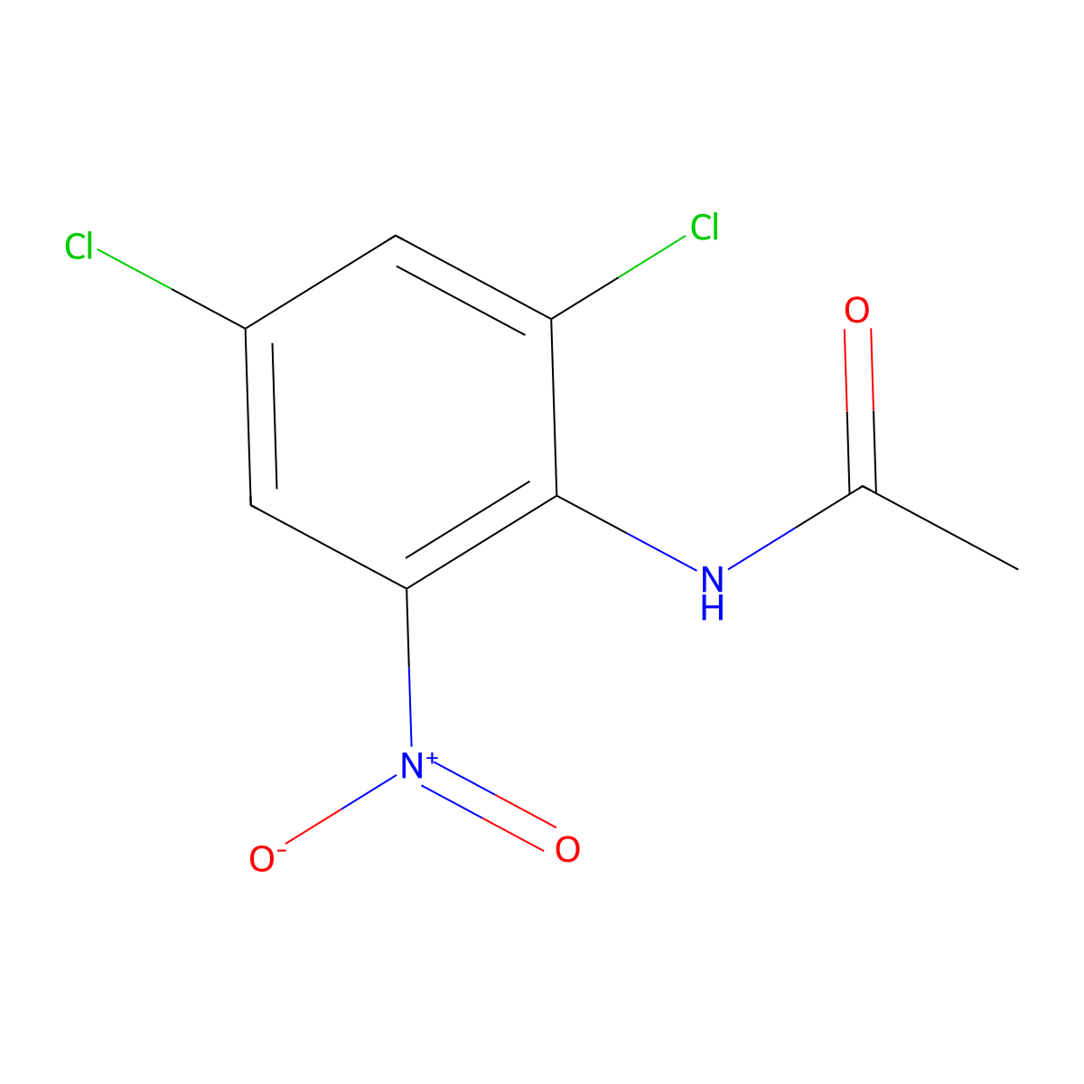 n-(2,4-Dichloro-6-nitrophenyl)acetamide molecular structure, CAS 65078-75-3