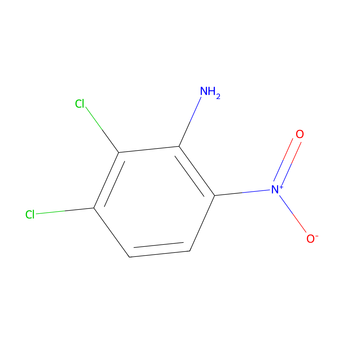 2,3-Dichloro-6-nitroaniline molecular structure, CAS 65078-77-5
