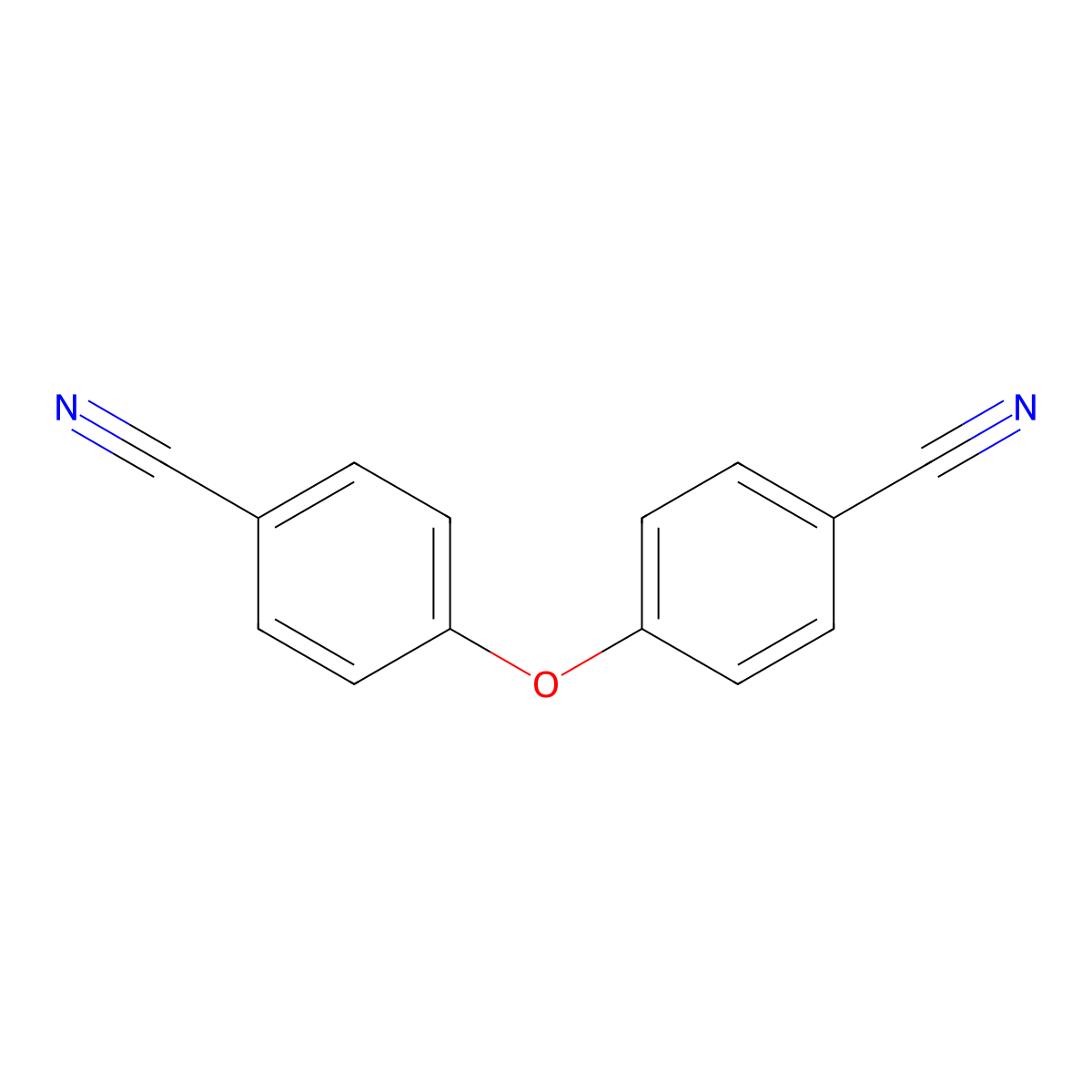 Benzonitrile, 4,4'-oxybis- molecular structure, CAS 6508-04-9