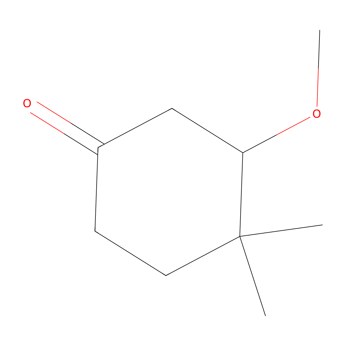 3-Methoxy-4,4-dimethylcyclohexan-1-one molecular structure, CAS 65080-55-9