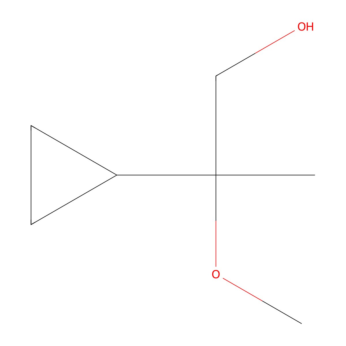 2-Cyclopropyl-2-methoxypropan-1-ol molecular structure, CAS 65080-60-6