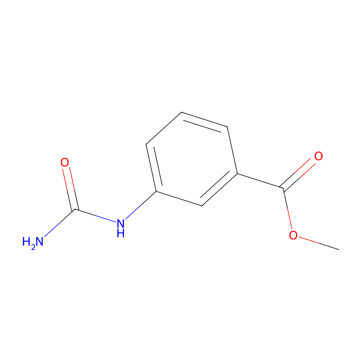 Methyl 3-(carbamoylamino)benzoate molecular structure, CAS 65081-75-6