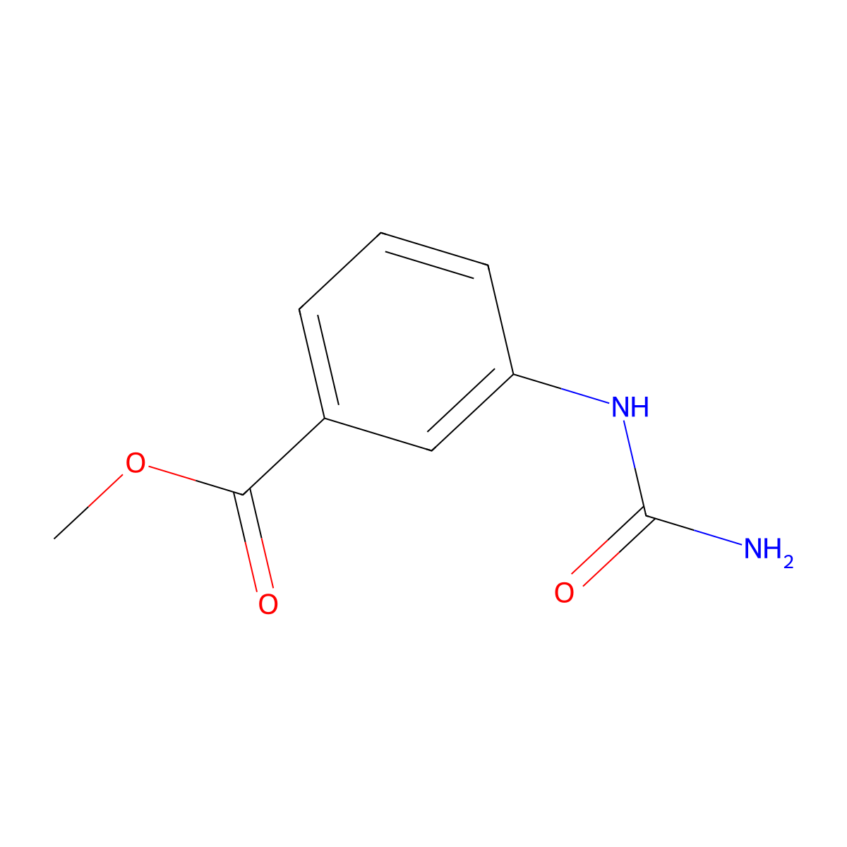 Methyl 3-(carbamoylamino)benzoate molecular structure, CAS 65081-75-6