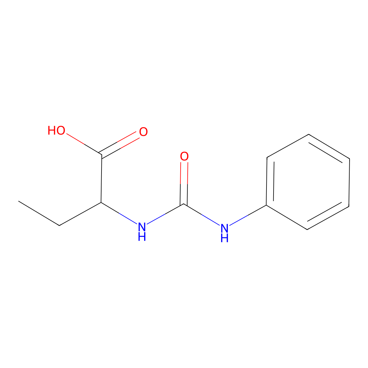 2-(Phenylcarbamoylamino)butanoic acid molecular structure, CAS 65081-79-0