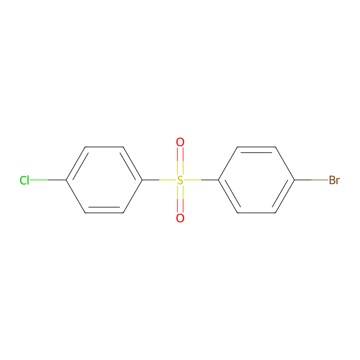 1-Bromo-4-((4-chlorophenyl)sulfonyl)benzene molecular structure, CAS 65082-45-3