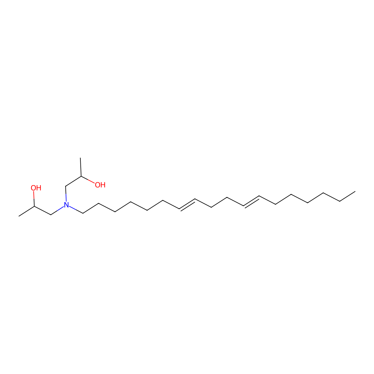 1-[2-Hydroxypropyl(octadeca-7,11-dienyl)amino]propan-2-ol molecular structure, CAS 65086-70-6