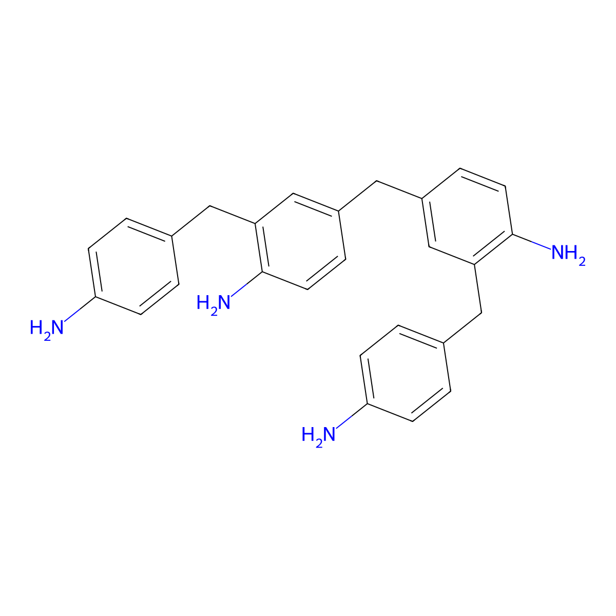 4,4'-Methylenebis(2-((4-aminophenyl)methyl)aniline) molecular structure, CAS 65086-99-9
