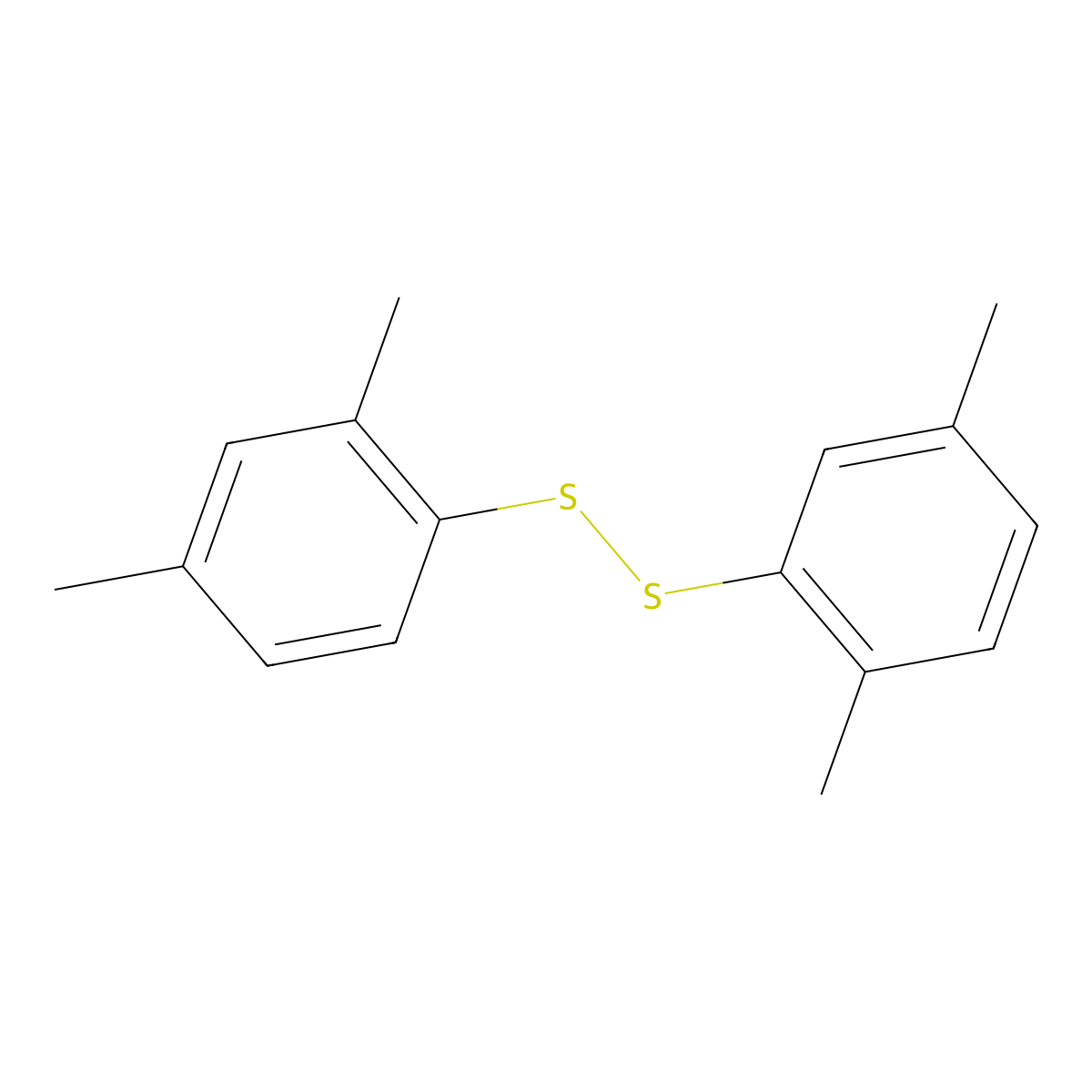 2,4-Xylyl 2,5-xylyl disulfide molecular structure, CAS 65087-03-8