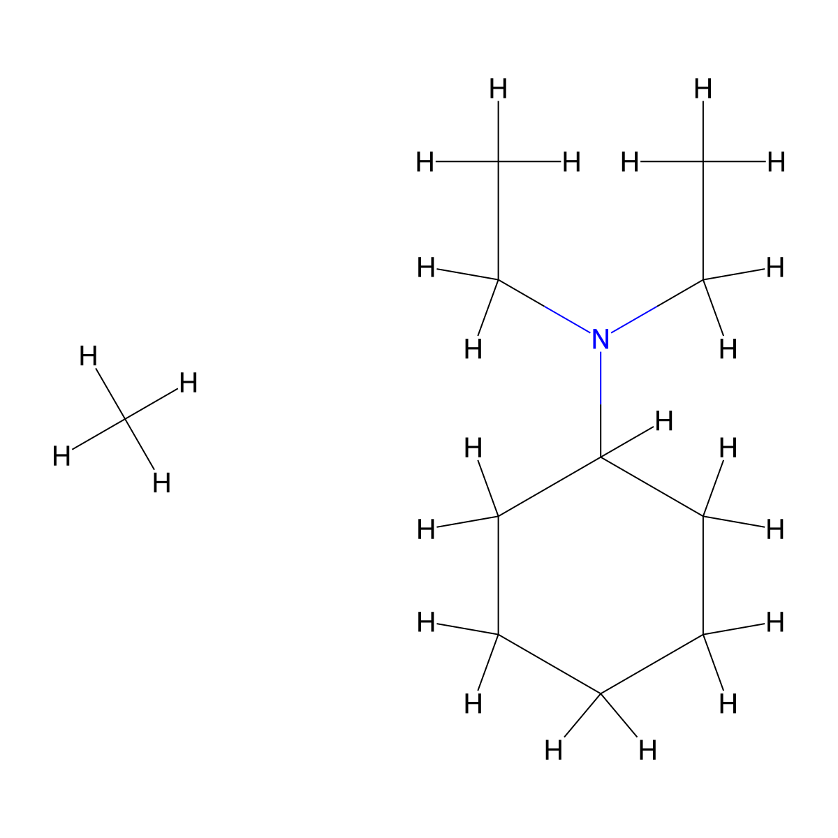 Cyclohexanamine, N,N-diethyl-, hydrochloride (1:1) molecular structure, CAS 65087-19-6