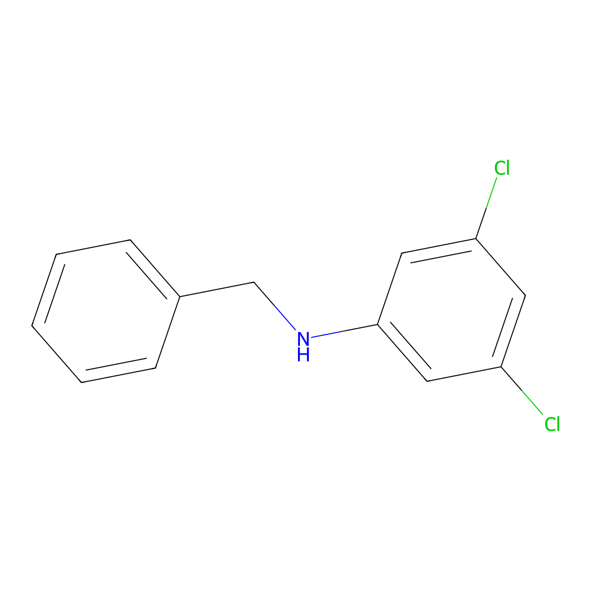 N-benzyl-3,5-dichloroaniline molecular structure, CAS 65089-00-1