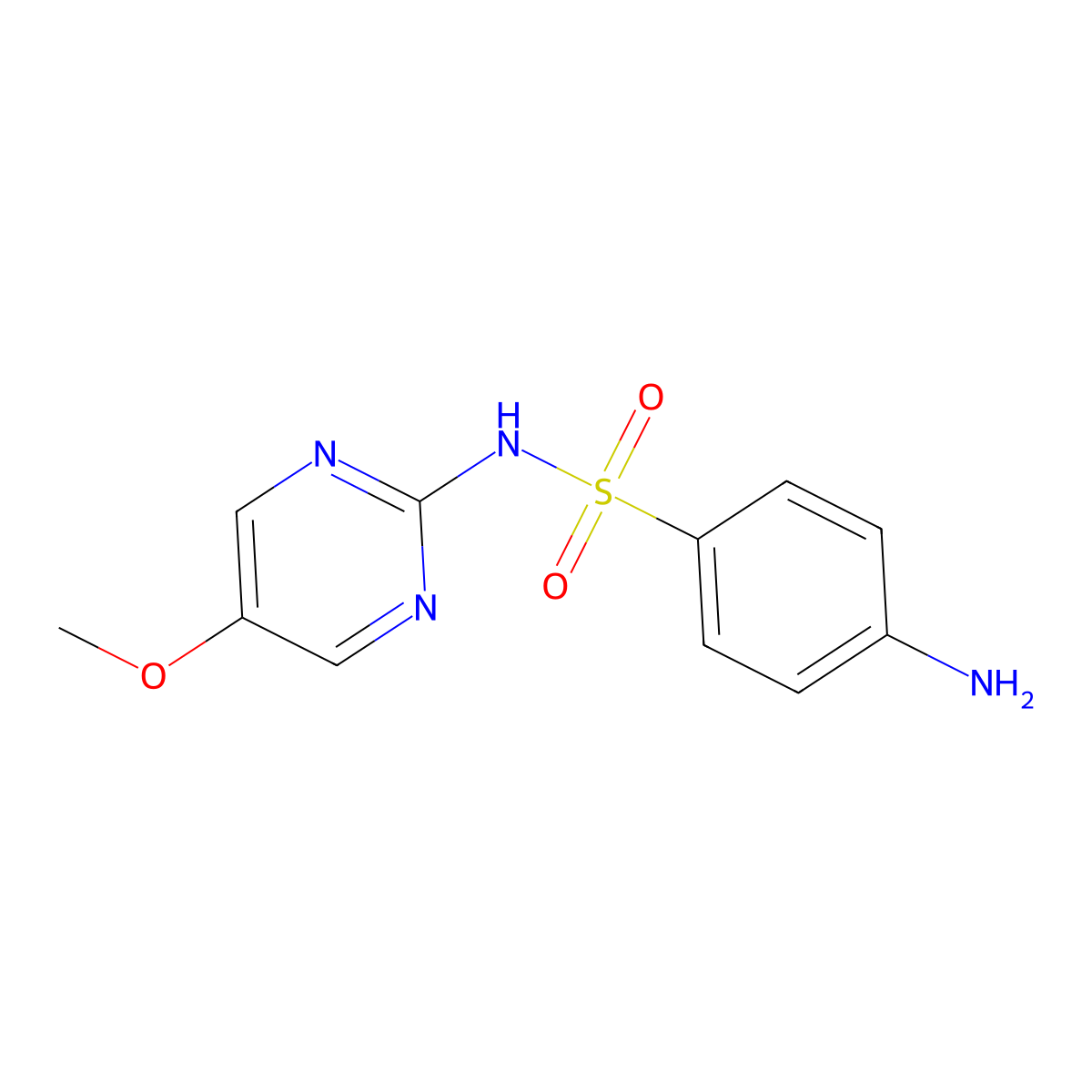 Sulfameter molecular structure, CAS 651-06-9