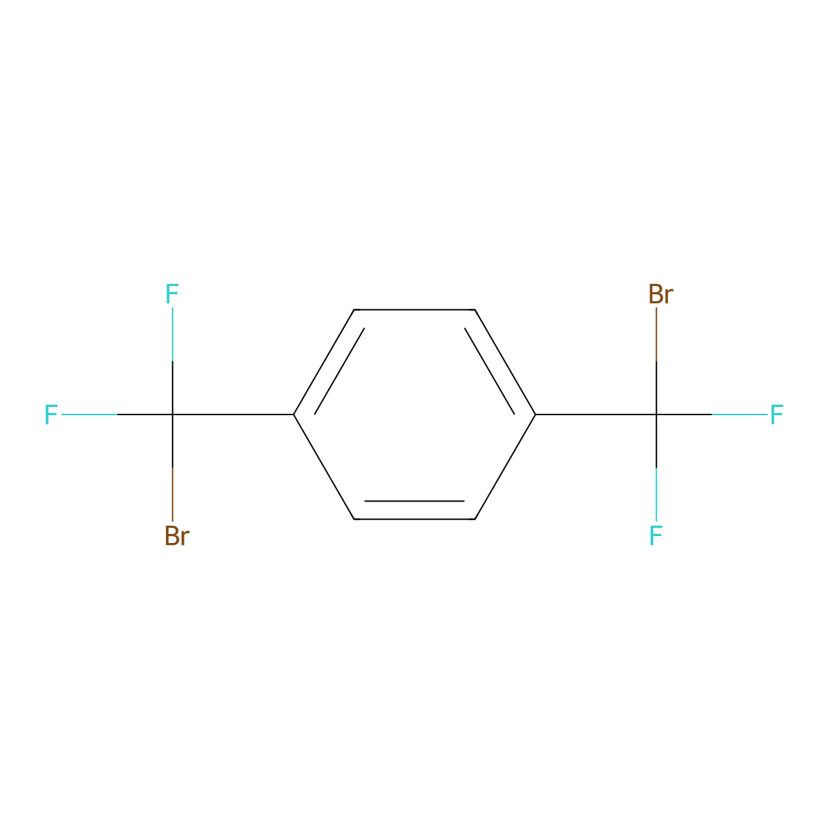 1,4-Bis(bromodifluoromethyl)benzene molecular structure, CAS 651-12-7