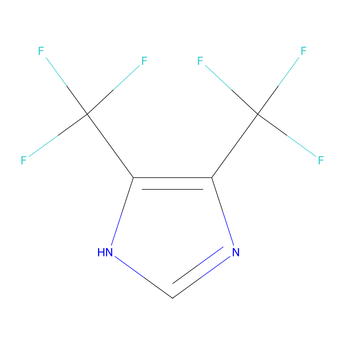 4,5-bis(trifluoromethyl)-1H-imidazole molecular structure, CAS 651-34-3