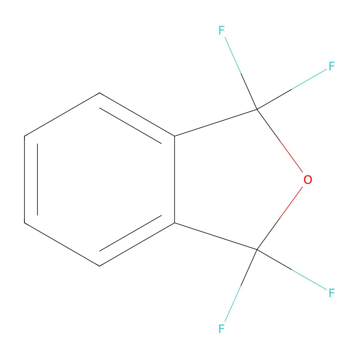 1,1,3,3-Tetrafluoro-1,3-dihydroisobenzofuran molecular structure, CAS 651-39-8
