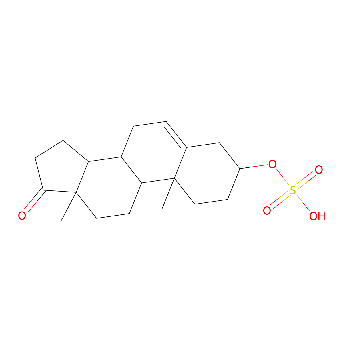 Dehydroepiandrosterone Sulfate molecular structure, CAS 651-48-9