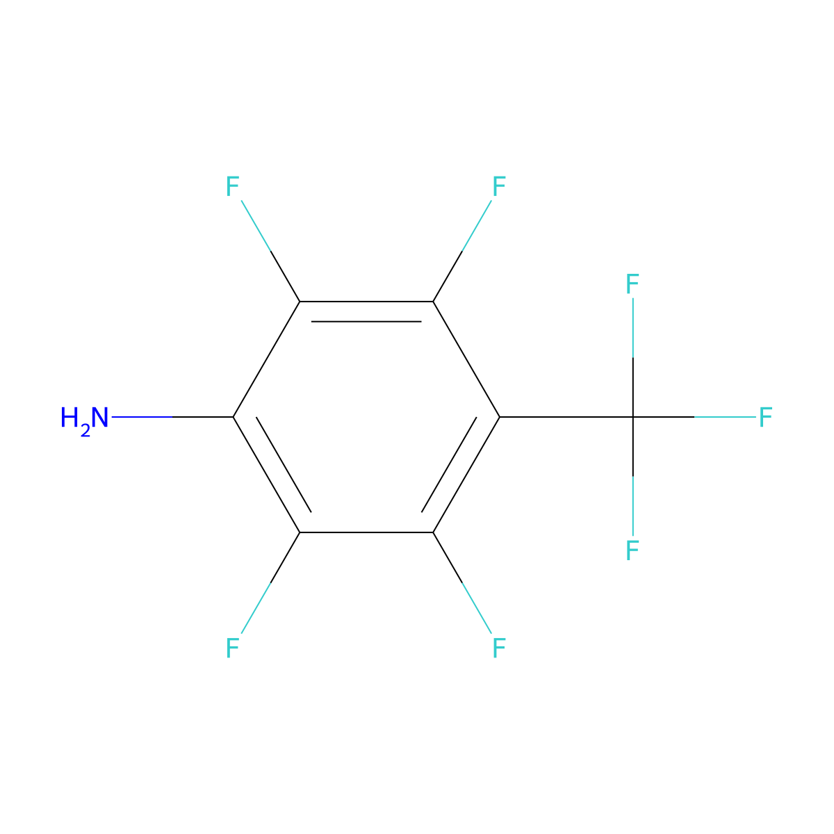 2,3,5,6-Tetrafluoro-4-trifluoromethylaniline molecular structure, CAS 651-83-2