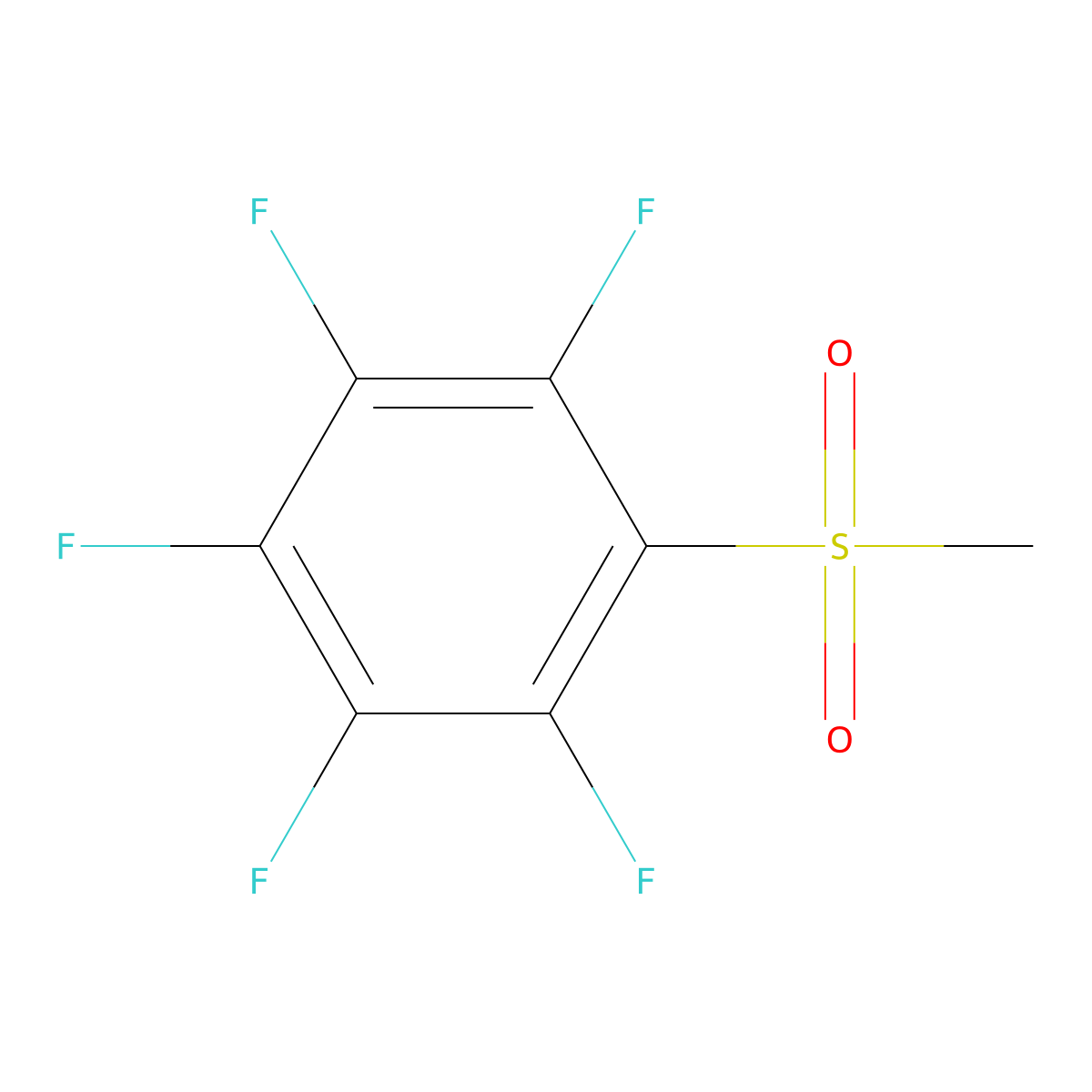 Sulfone, methyl pentafluorophenyl molecular structure, CAS 651-85-4