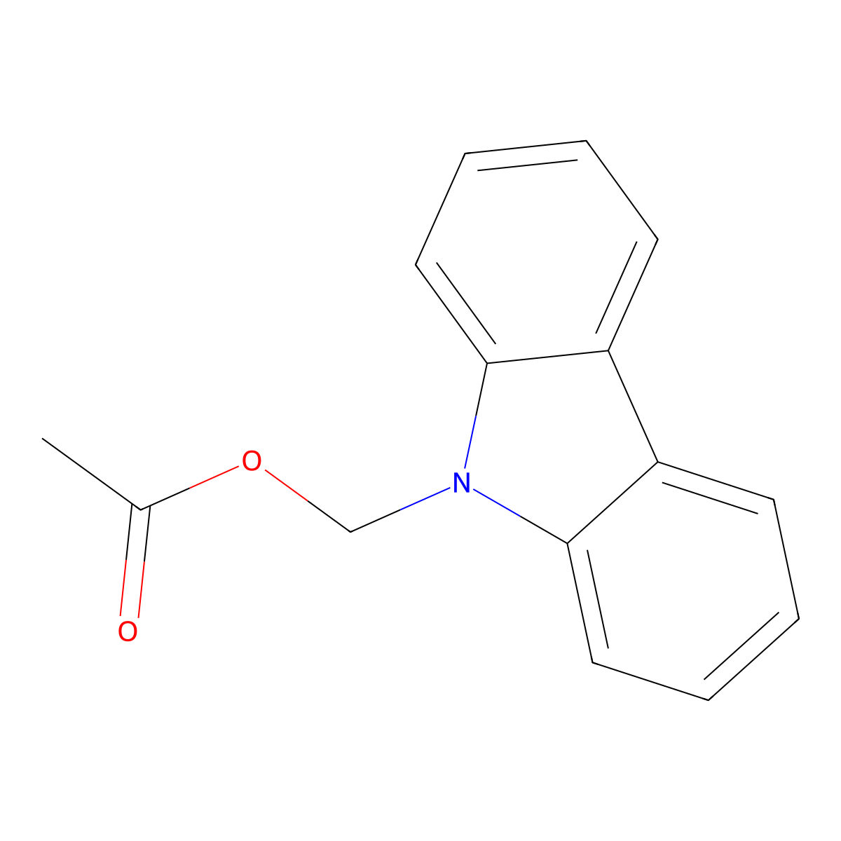 9h-Carbazol-9-ylmethyl acetate molecular structure, CAS 6510-71-0