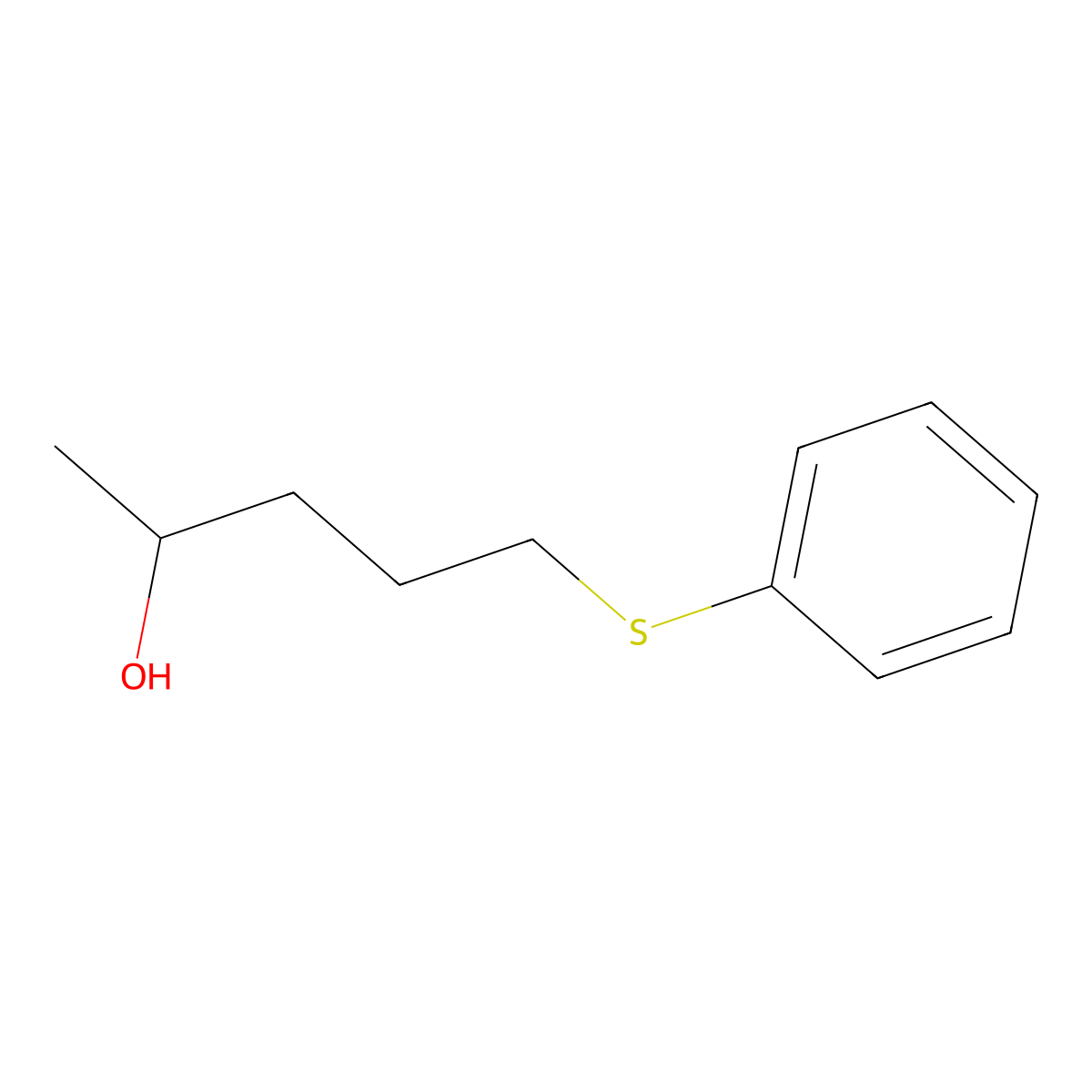 5-(Phenylsulfanyl)-2-pentanol molecular structure, CAS 6510-91-4