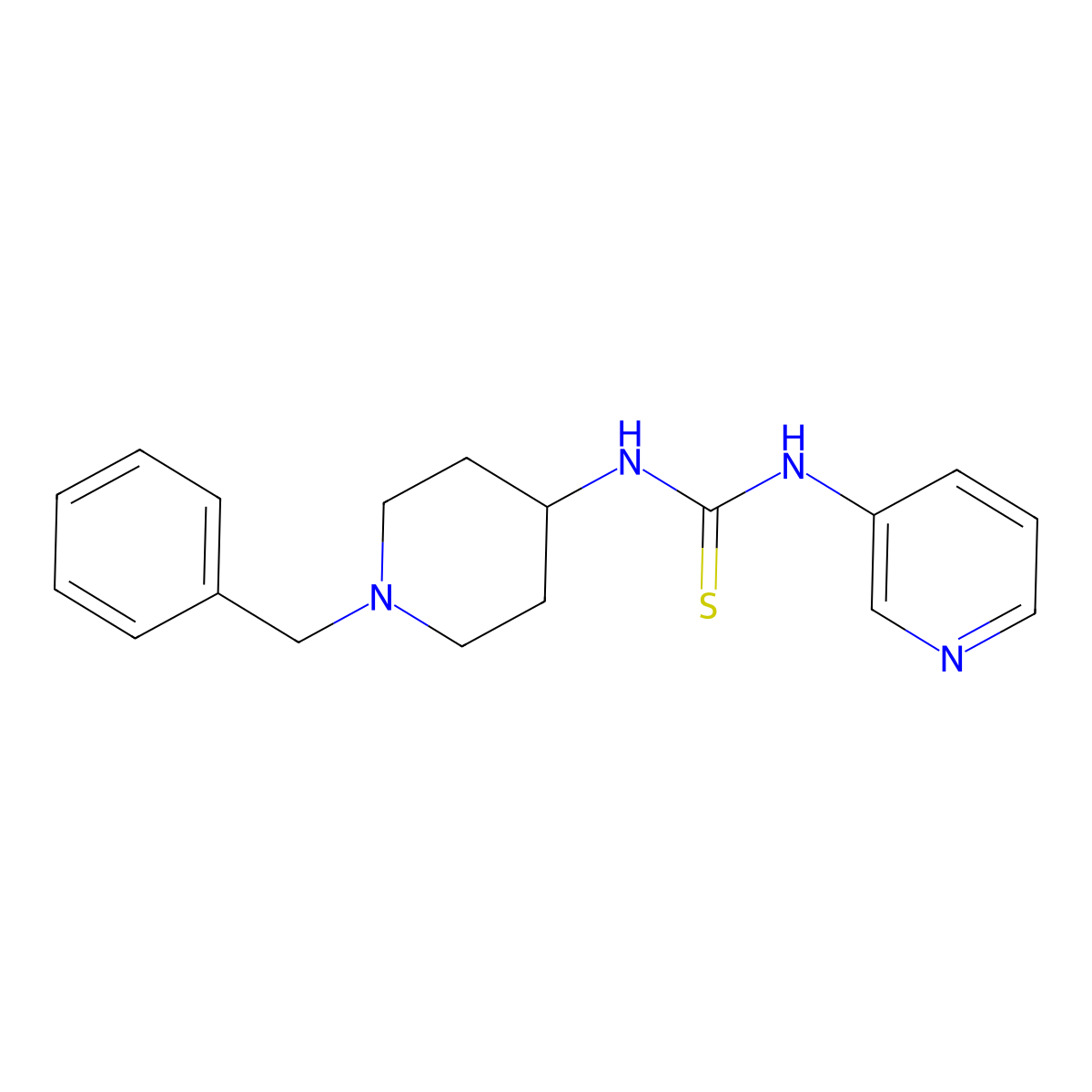 3-(1-Benzylpiperidin-4-yl)-1-(pyridin-3-yl)thiourea molecular structure, CAS 651005-64-0