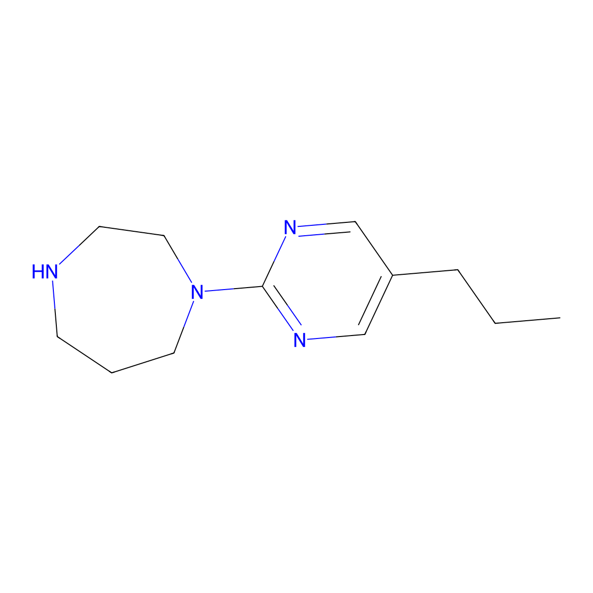 1-(5-Propylpyrimidin-2-yl)-1,4-diazepane molecular structure, CAS 651005-92-4