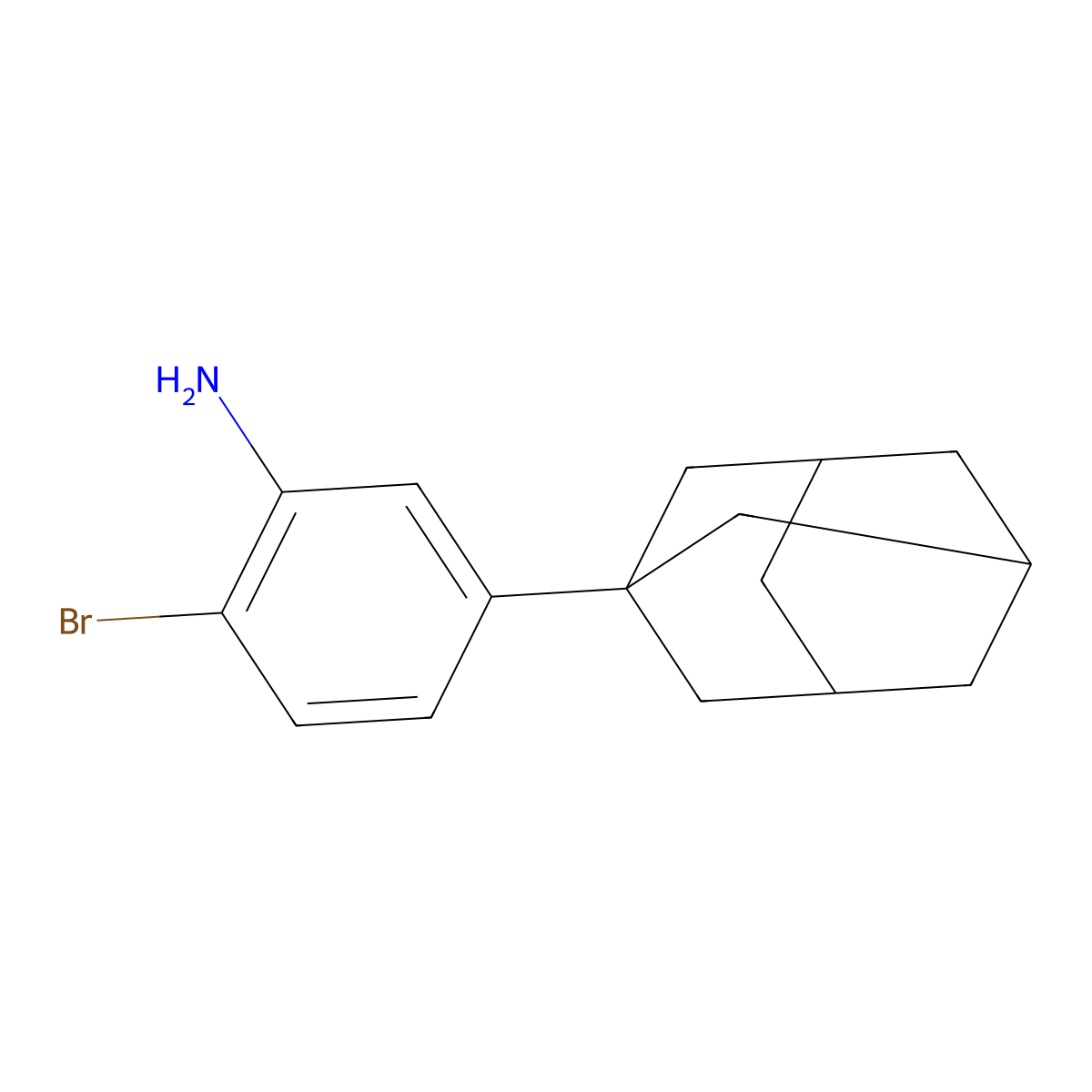2-Bromo-5-[(3s,5s,7s)-tricyclo[3.3.1.1~3,7~]dec-1-yl]aniline molecular structure, CAS 65101-51-1
