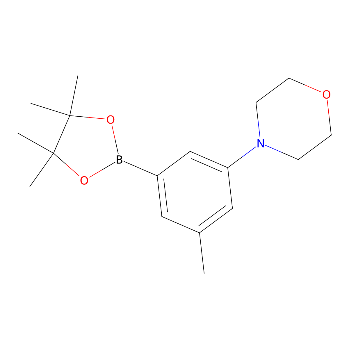 4-(3-Methyl-5-(4,4,5,5-tetramethyl-1,3,2-dioxaborolan-2-YL)phenyl)morpholine molecular structure, CAS 651014-89-0