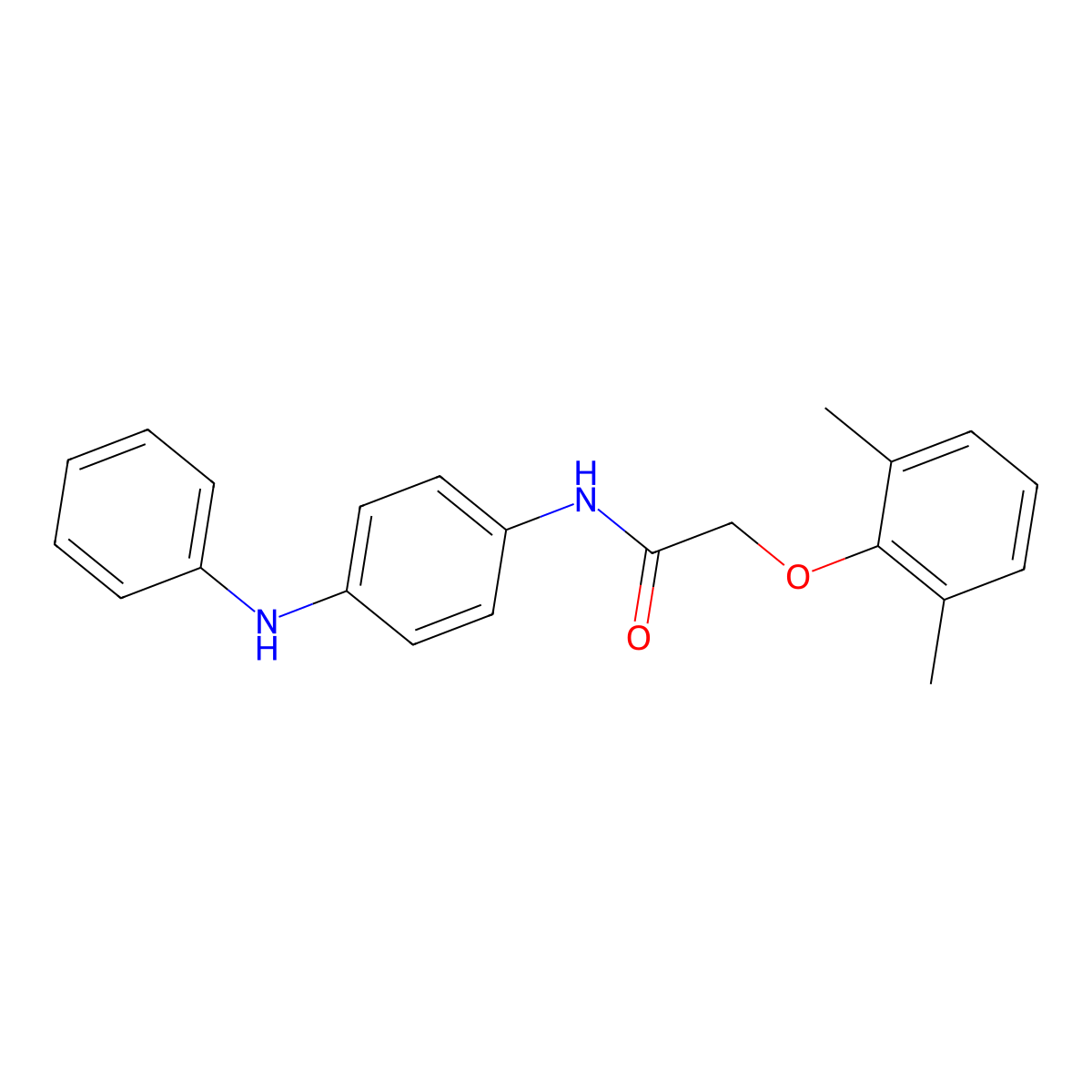N-(4-anilinophenyl)-2-(2,6-dimethylphenoxy)acetamide molecular structure, CAS 651017-85-5