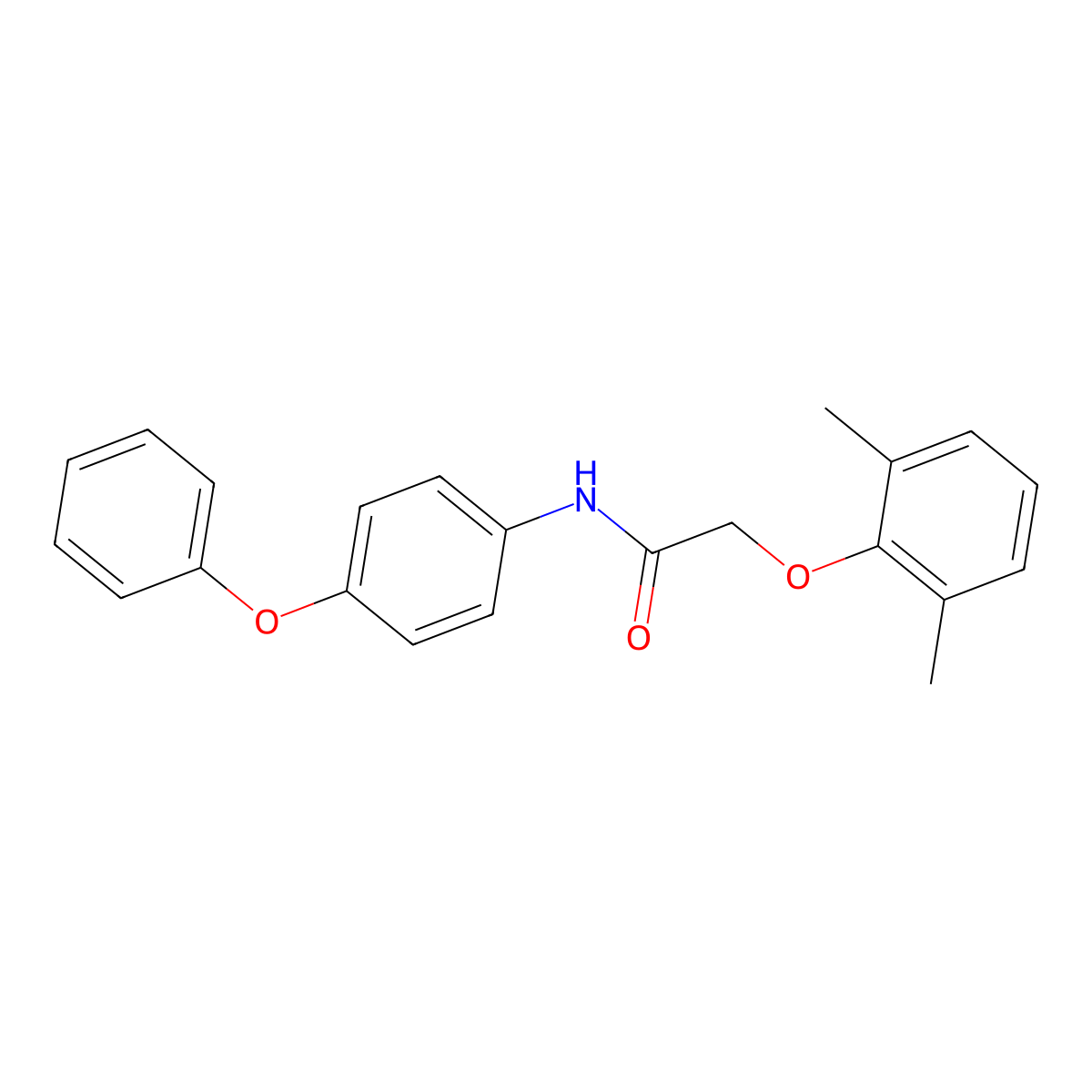 2-(2,6-dimethylphenoxy)-N-(4-phenoxyphenyl)acetamide molecular structure, CAS 651017-86-6