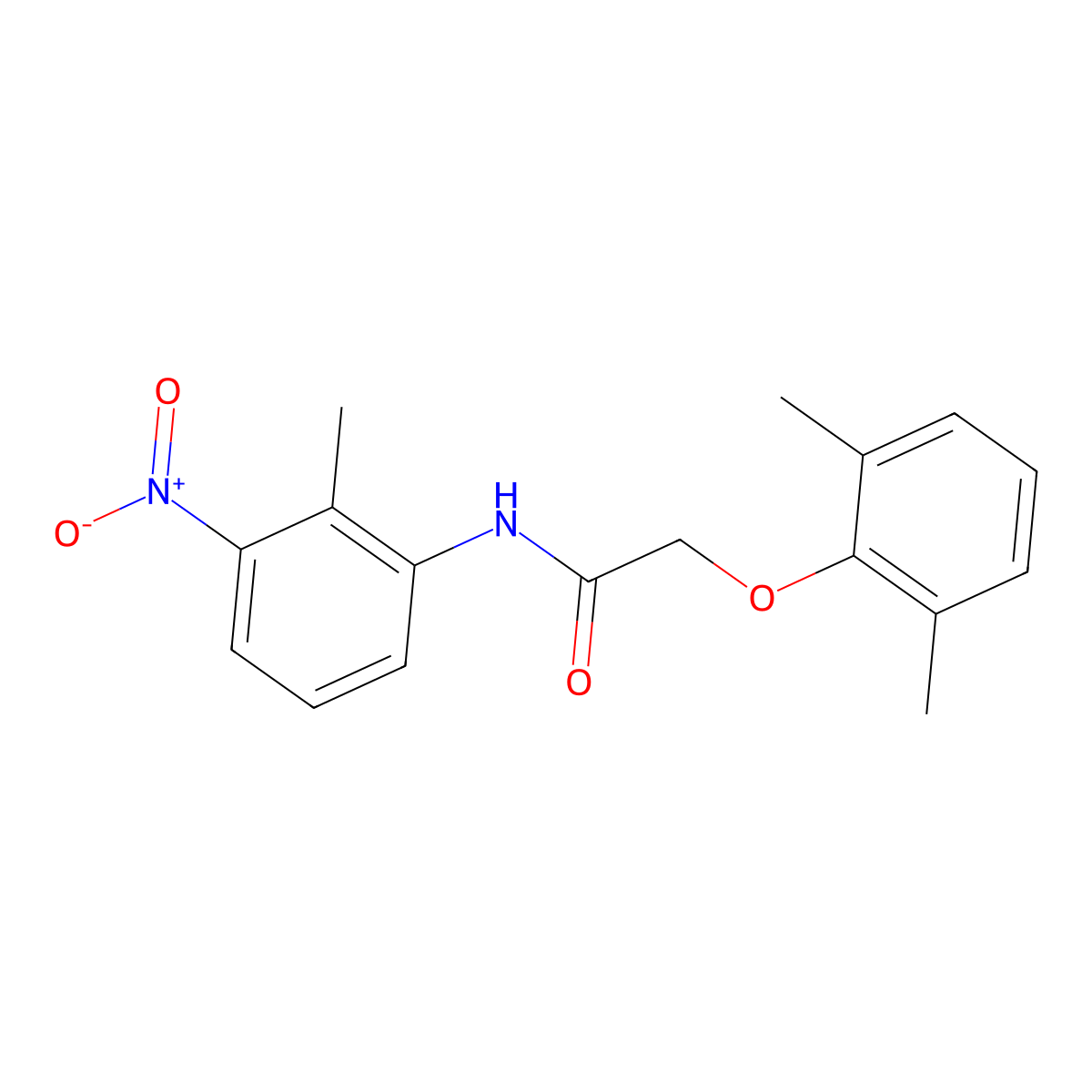 2-(2,6-dimethylphenoxy)-N-(2-methyl-3-nitrophenyl)acetamide molecular structure, CAS 651017-91-3