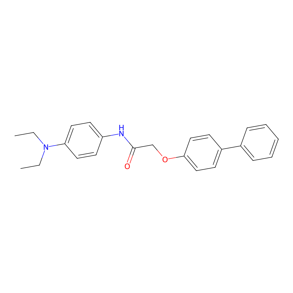 N-[4-(diethylamino)phenyl]-2-(4-phenylphenoxy)acetamide molecular structure, CAS 651018-18-7