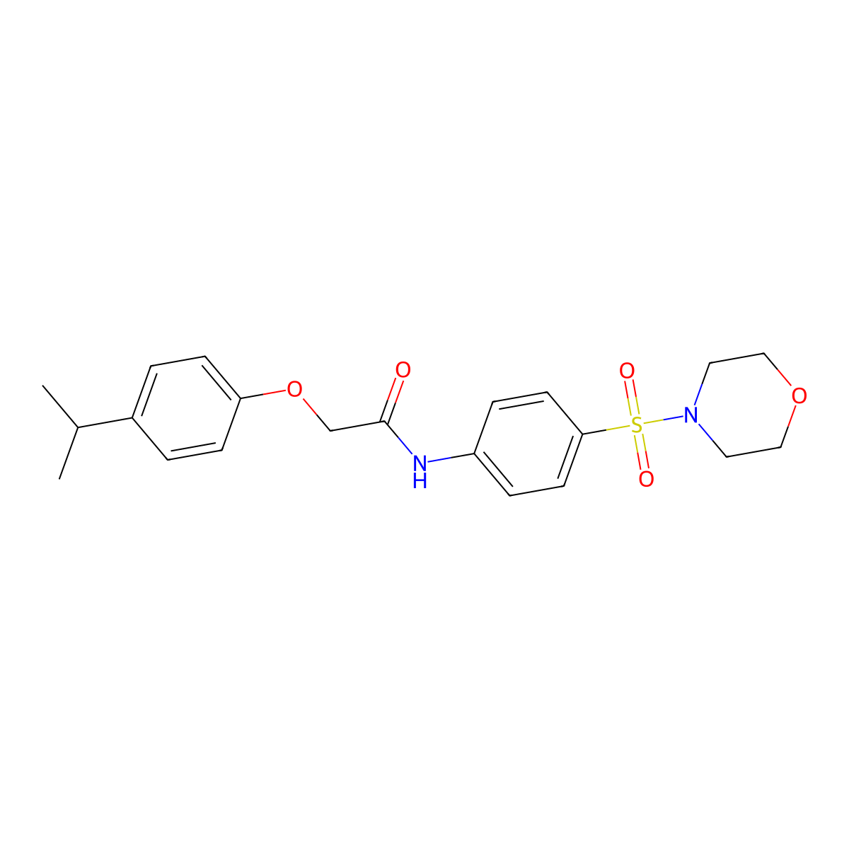 2-(4-isopropylphenoxy)-N-[4-(4-morpholinylsulfonyl)phenyl]acetamide molecular structure, CAS 651018-70-1
