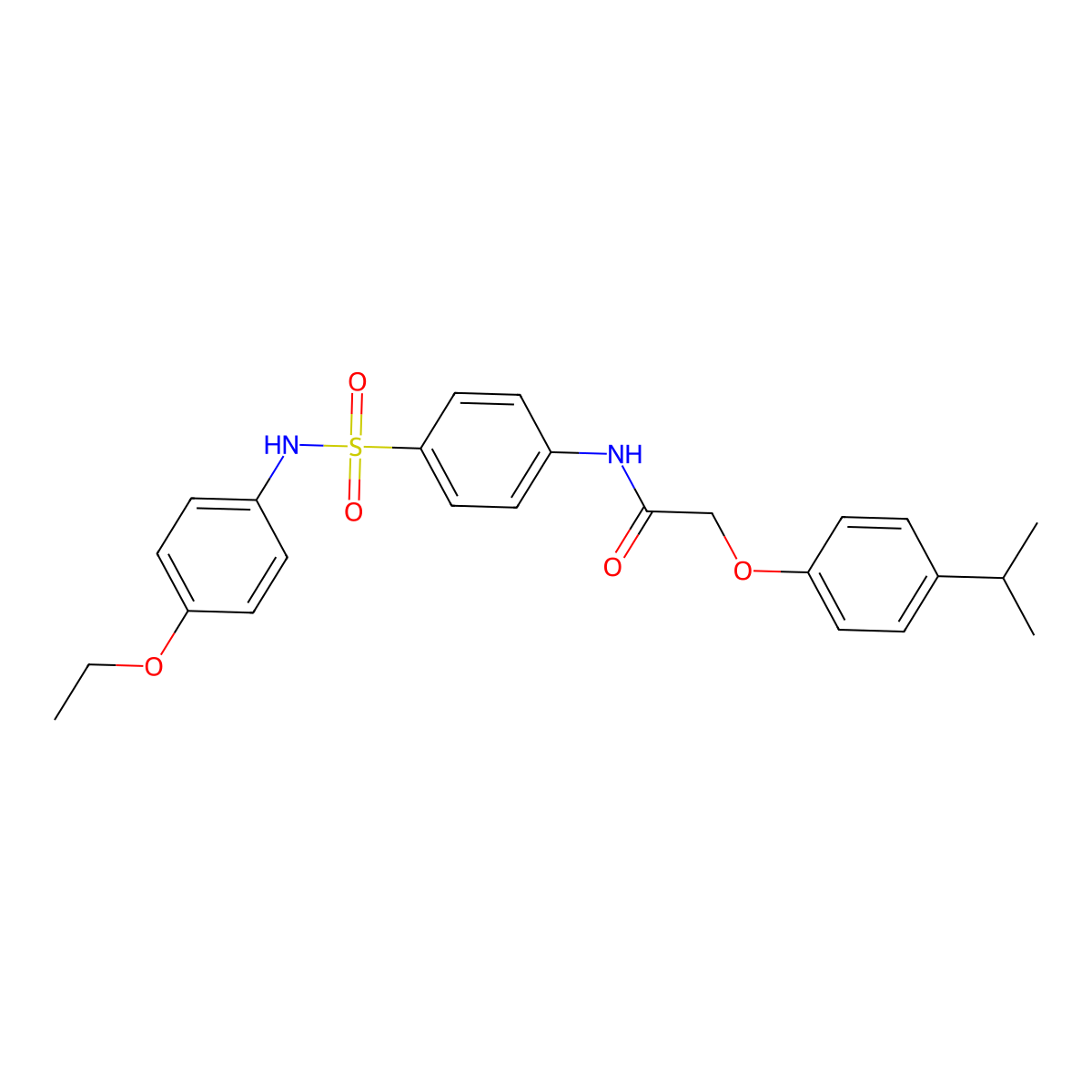 N-[4-[(4-ethoxyphenyl)sulfamoyl]phenyl]-2-(4-propan-2-ylphenoxy)acetamide molecular structure, CAS 651018-79-0