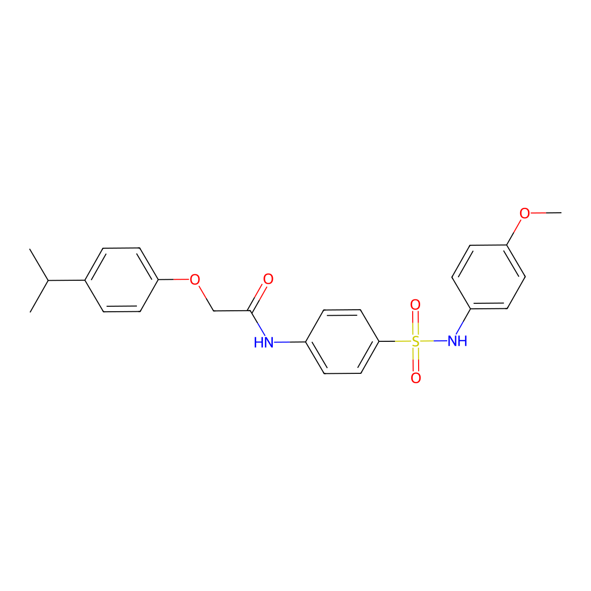 N-[4-[(4-methoxyphenyl)sulfamoyl]phenyl]-2-(4-propan-2-ylphenoxy)acetamide molecular structure, CAS 651018-80-3