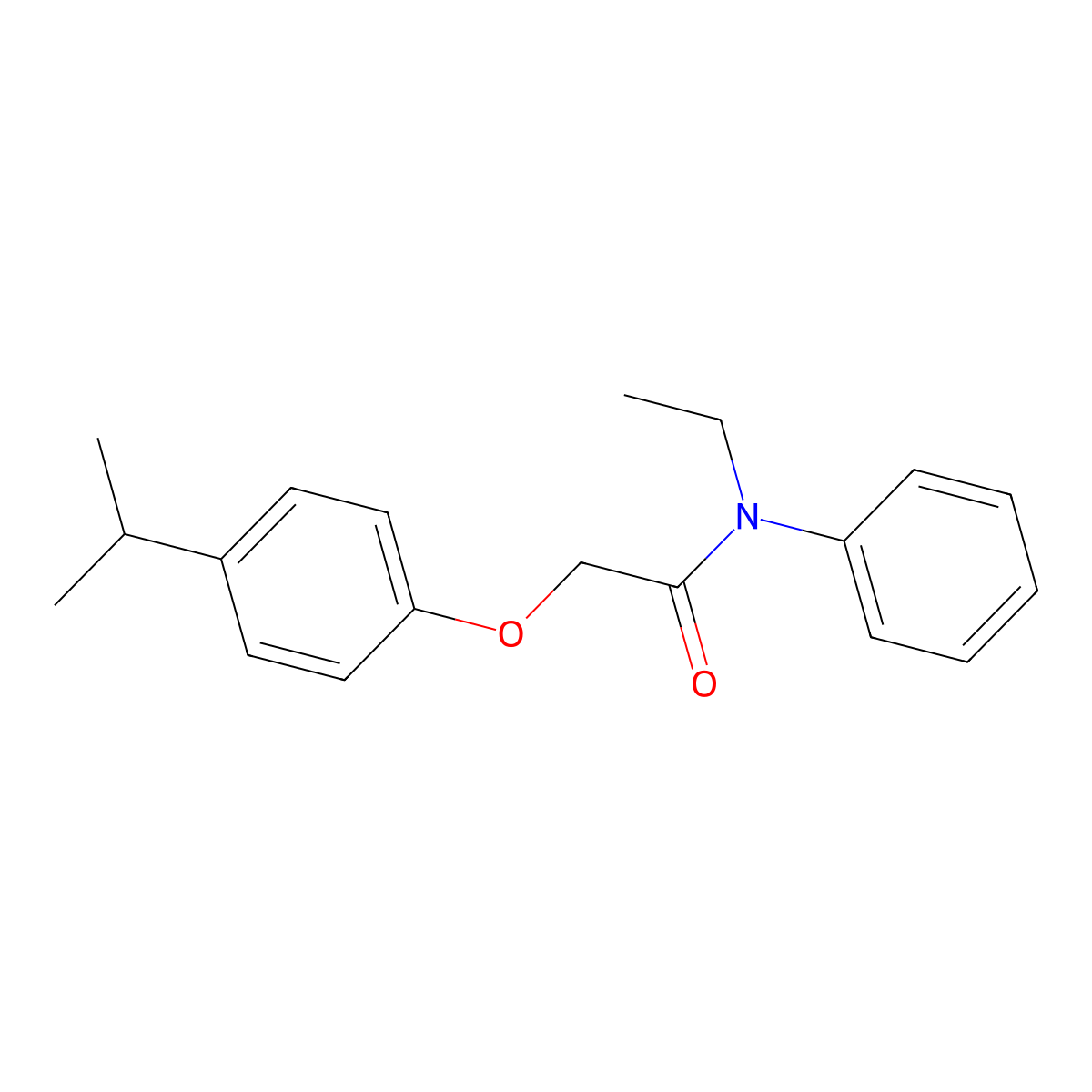 N-ethyl-2-(4-isopropylphenoxy)-N-phenylacetamide molecular structure, CAS 651018-84-7