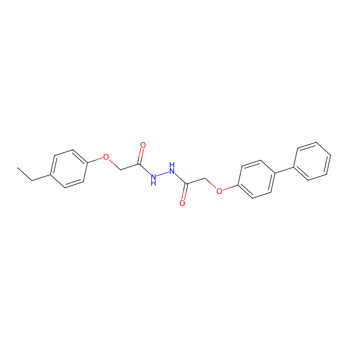 2-(4-ethylphenoxy)-N'-[2-(4-phenylphenoxy)acetyl]acetohydrazide molecular structure, CAS 651020-08-5
