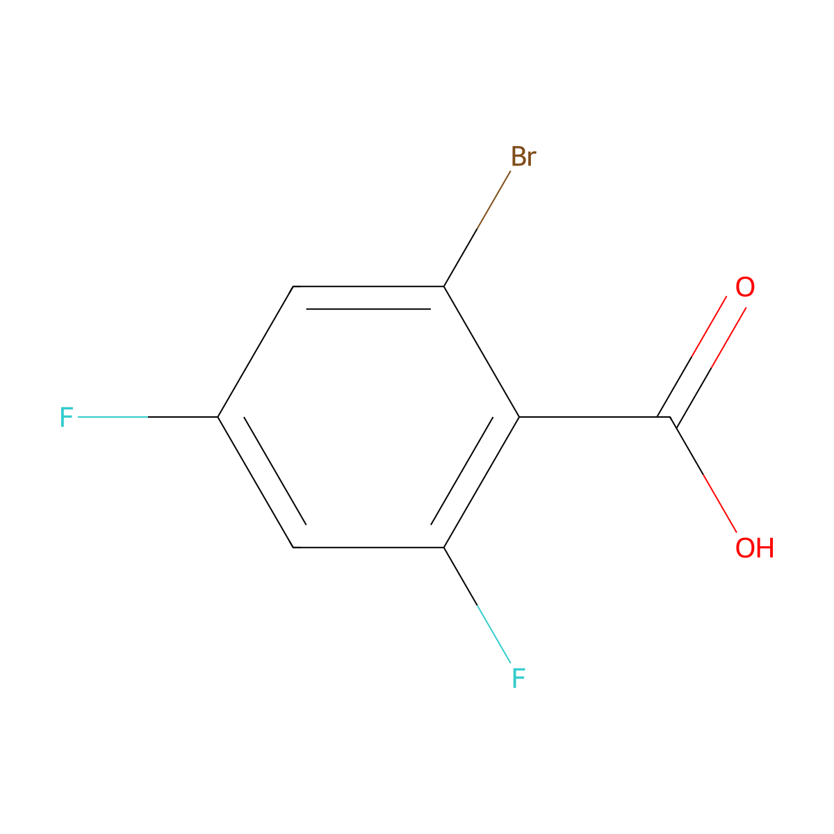 2-Bromo-4,6-difluorobenzoic acid molecular structure, CAS 651026-99-2