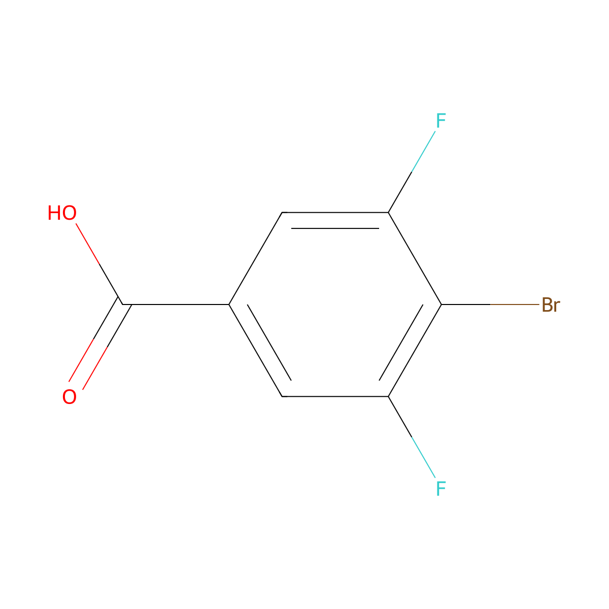 4-Bromo-3,5-difluorobenzoic acid molecular structure, CAS 651027-00-8