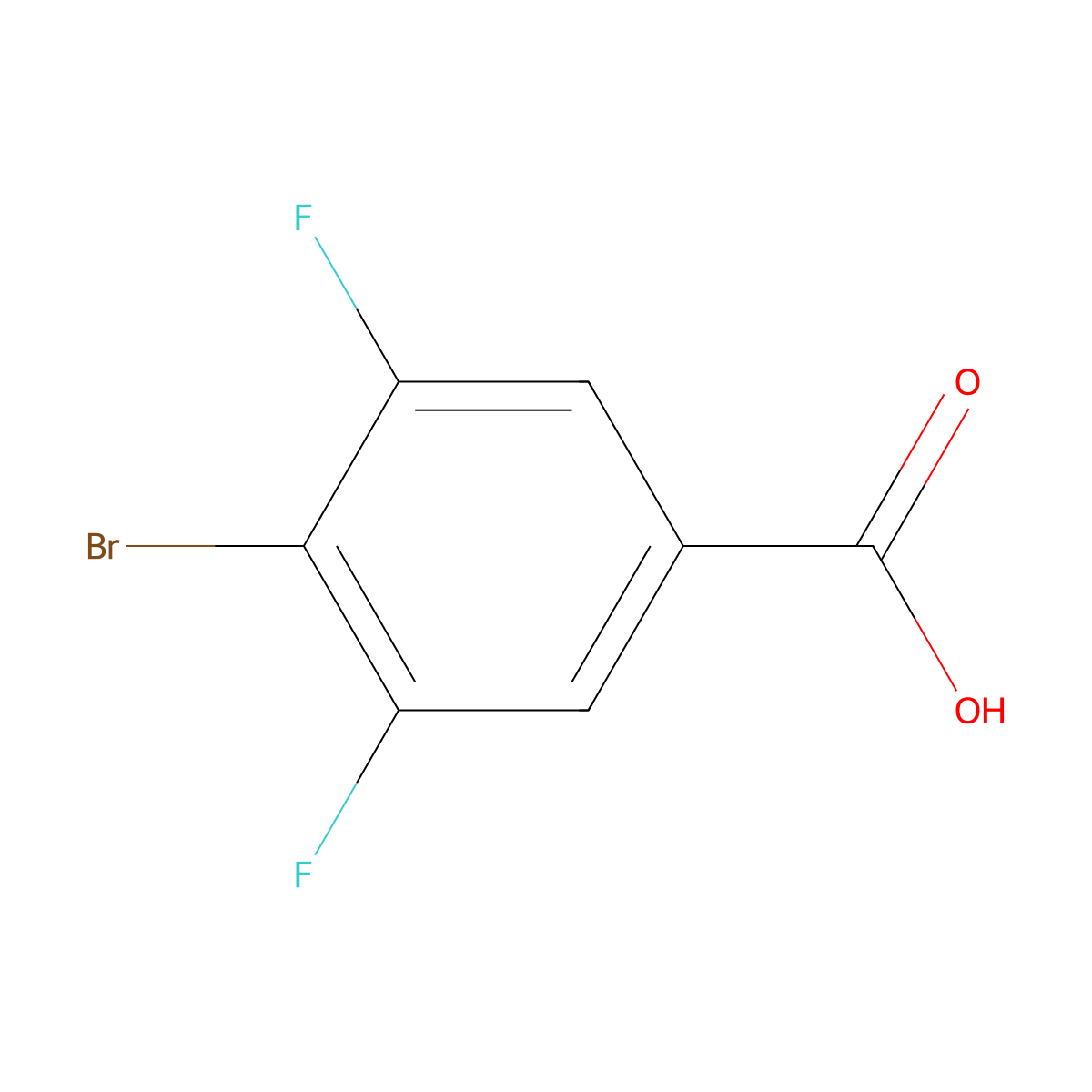 4-Bromo-3,5-difluorobenzoic acid molecular structure, CAS 651027-00-8