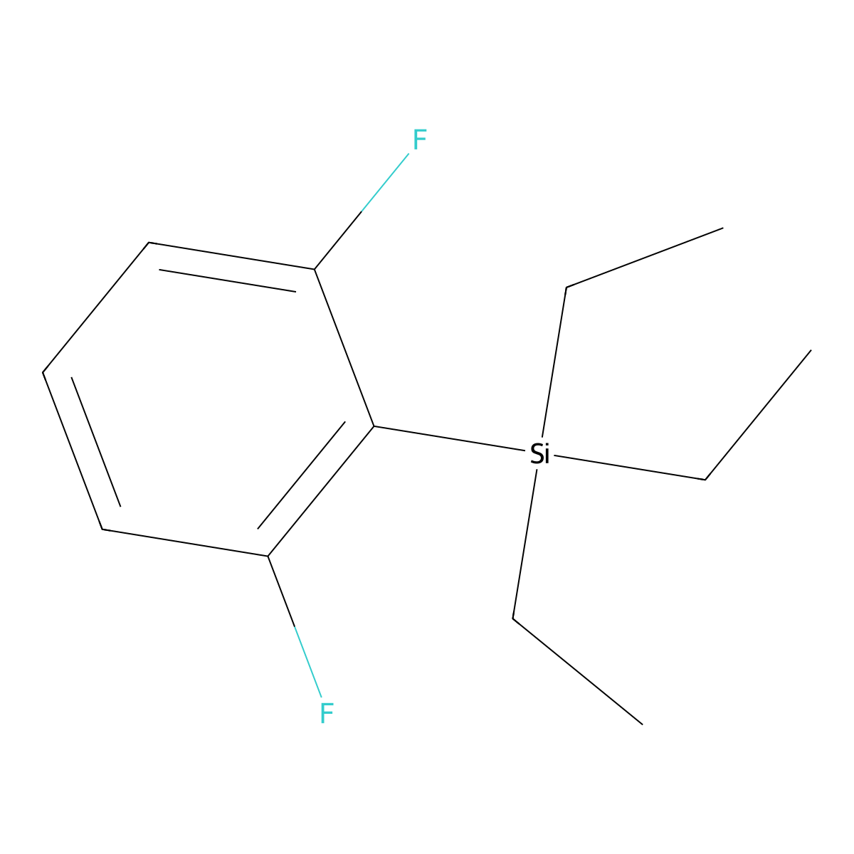 Silane, (2,6-difluorophenyl)triethyl- molecular structure, CAS 651027-02-0