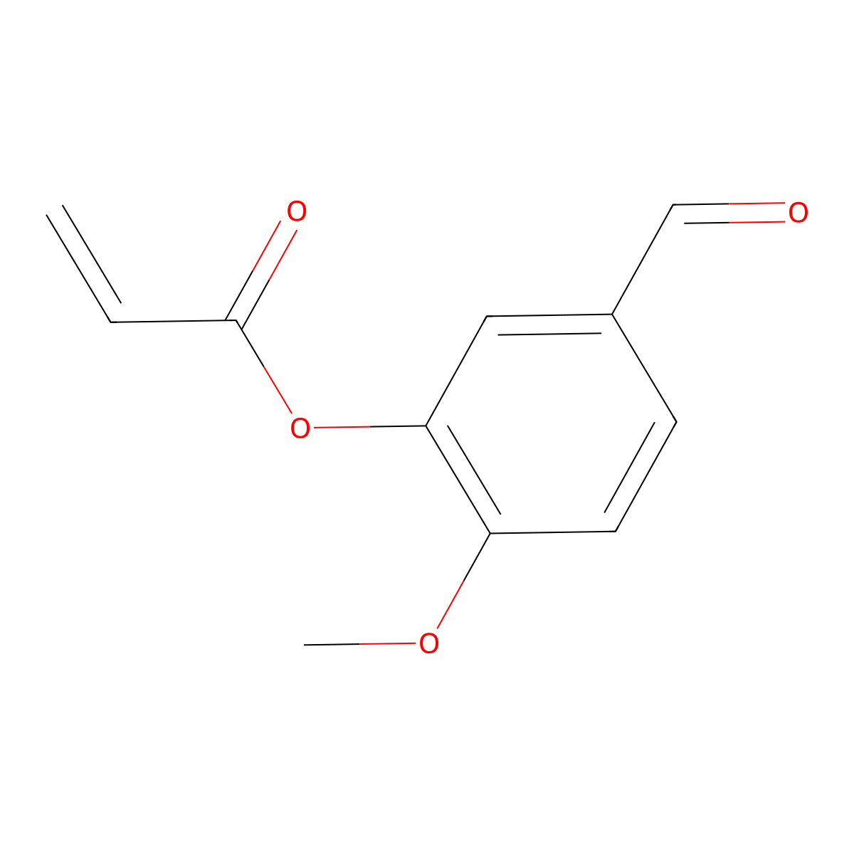 5-Formyl-2-methoxyphenyl prop-2-enoate molecular structure, CAS 651029-02-6