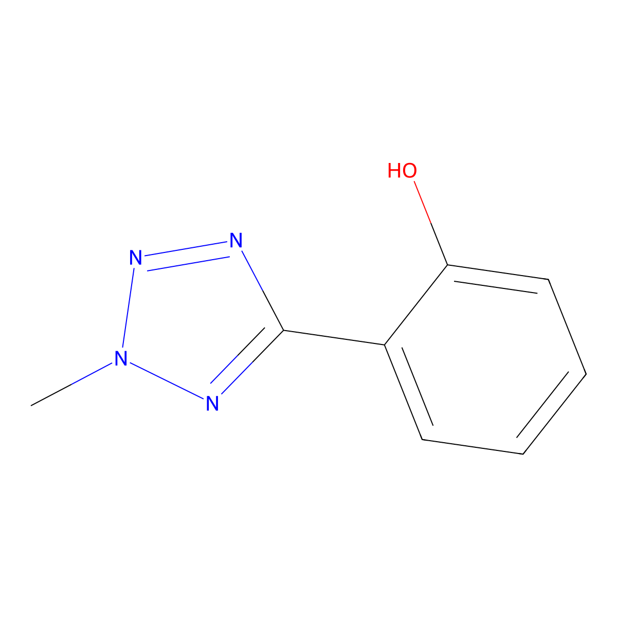 2-(2-Methyl-2H-tetrazol-5-yl)phenol molecular structure, CAS 65103-28-8