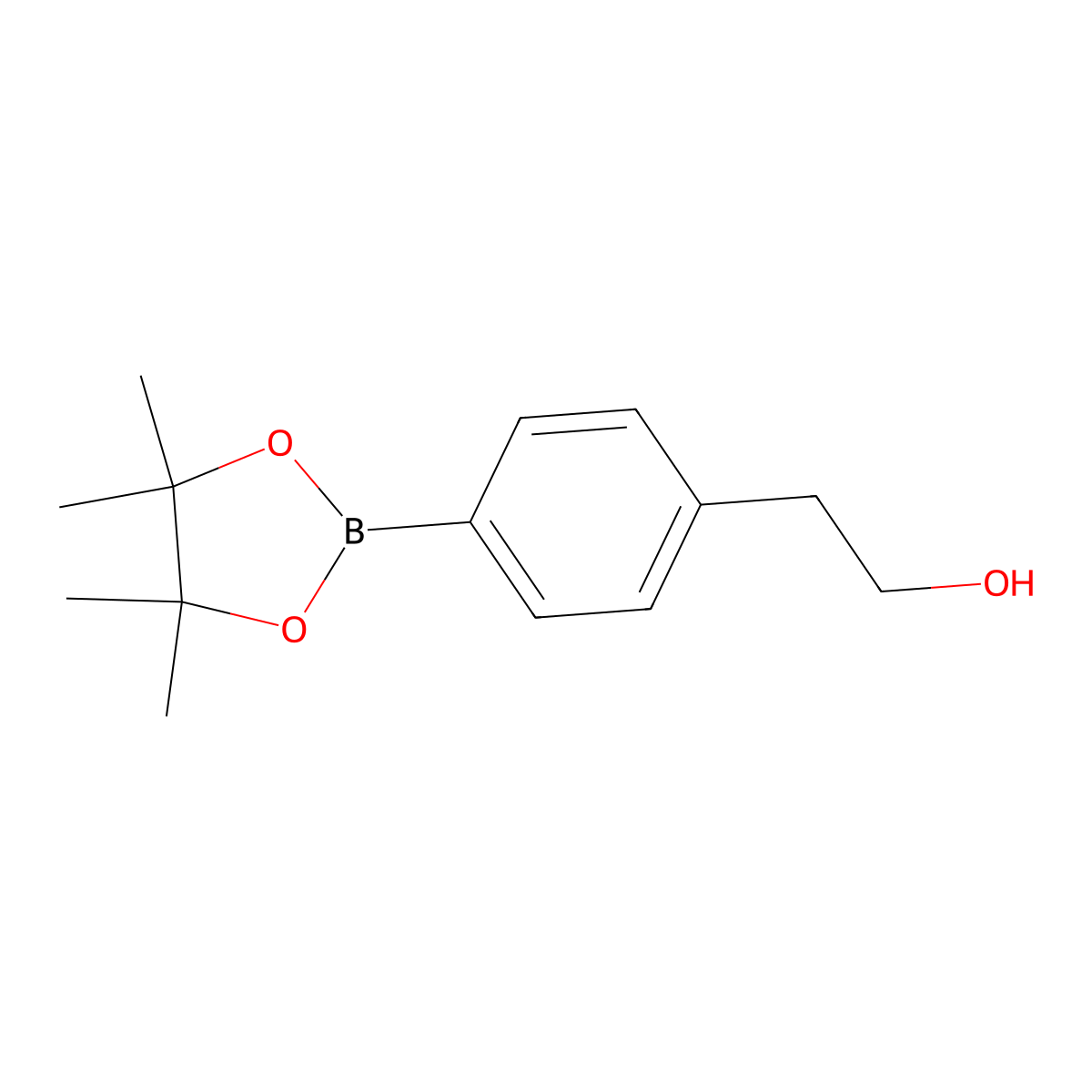 4-(4,4,5,5-Tetramethyl-1,3,2-dioxaborolan-2-yl)benzeneethanol molecular structure, CAS 651030-55-6