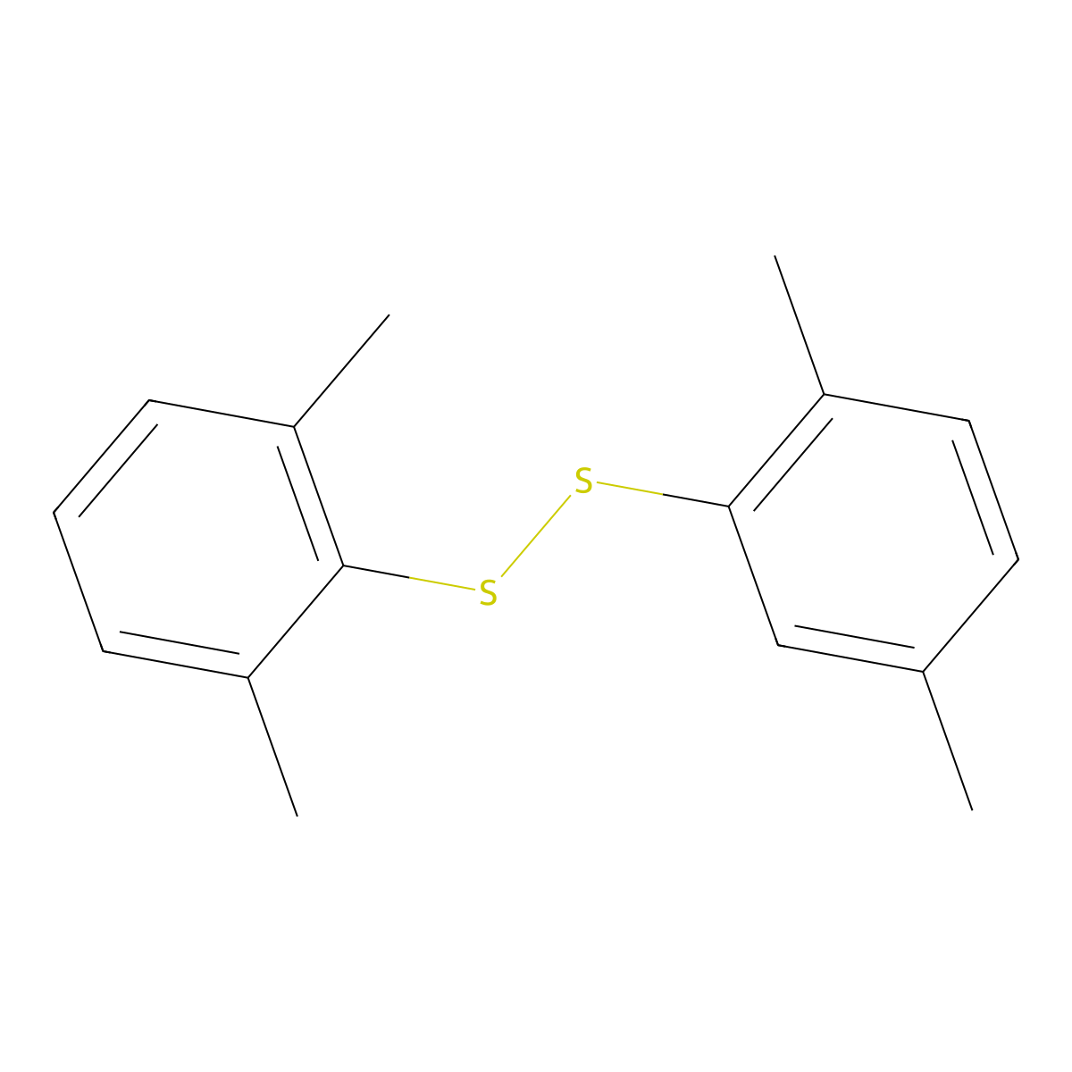 2,5-Xylyl 2,6-xylyl disulfide molecular structure, CAS 65104-31-6