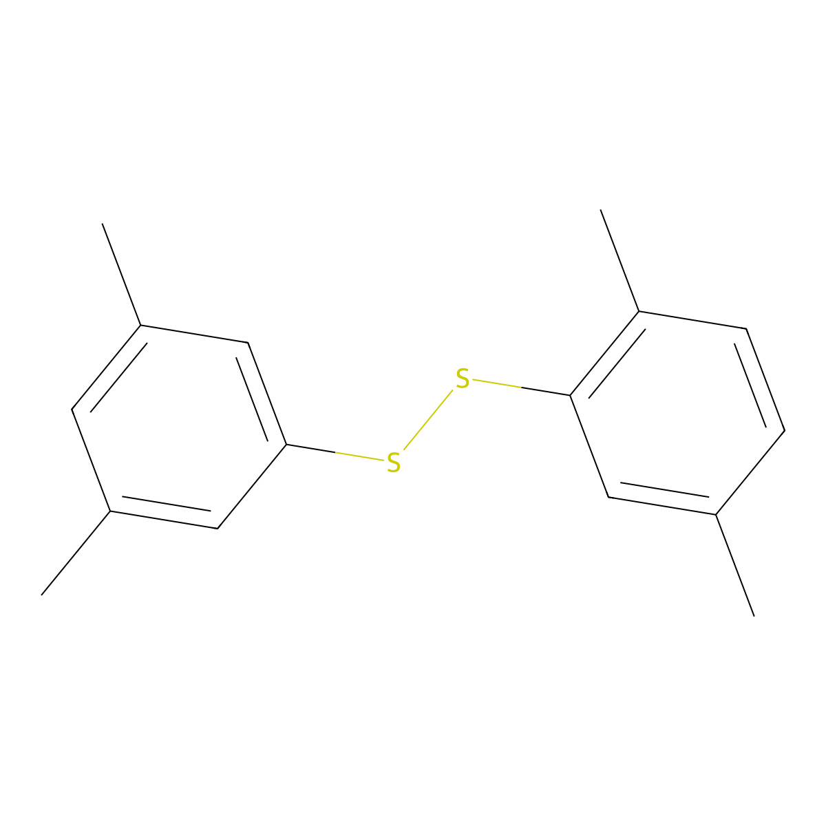 2,5-Xylyl 3,5-xylyl disulfide molecular structure, CAS 65104-32-7